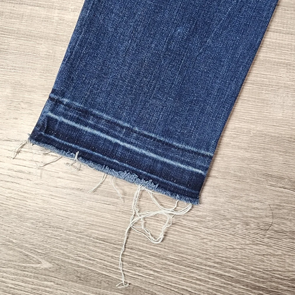 STS BLUE Ashley High Rise Button Fly Blue Denim Raw Hem Jean 28 - Picture 12 of 14